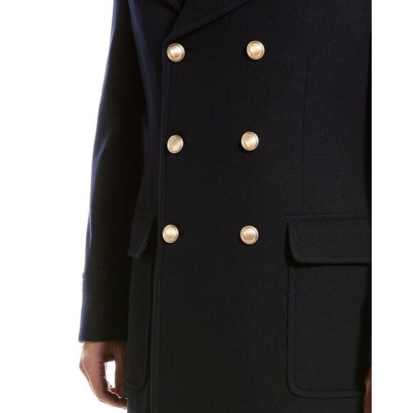 Brunello Cucinelli Wool & Cashmere-Blend Peacoat - Picture 3 of 4